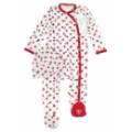 Guess Enfant Pyjama et Bonnet Alphabet Rouge 12 mois