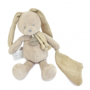 Peluche Pantin Lapin Lange Mocca