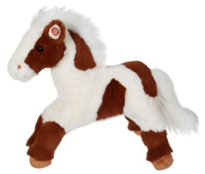 Peluche Cheval Paint Horse Caramel - 40 cm