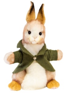 Peluche Marionnette Lapin Veste Verte