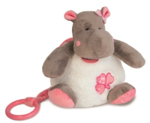 Peluche Musicale Hippopotame Zoé - 20 cm