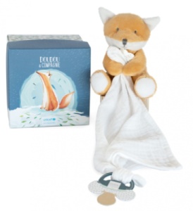 Peluche Renard avec Doudou Attache Sucette Unicef