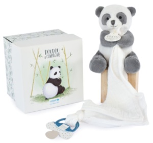 Peluche Panda avec Doudou Attache Sucette Unicef