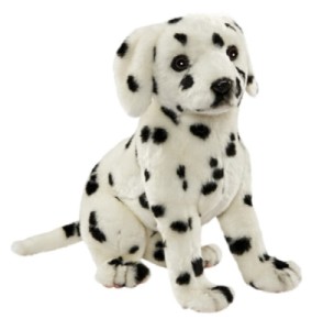 Peluche Chien Dalmatien Assis - 30 cm