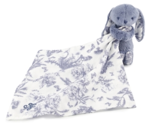 Doudou Lapin Augustin Bleu Toile de Jouy