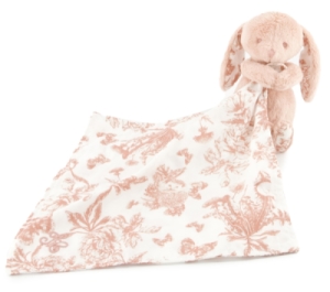 Doudou Lapin Augustin Rose Toile de Jouy