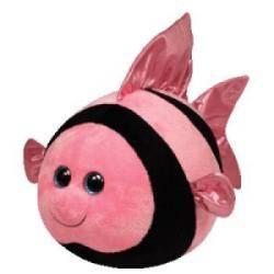 Peluchette Poisson Gilly Beanie Ball'z Rose - 15 cm