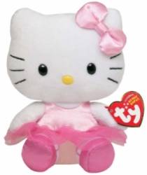 Peluchette Hello Kitty Ballerine Beanie Babies - 15 cm