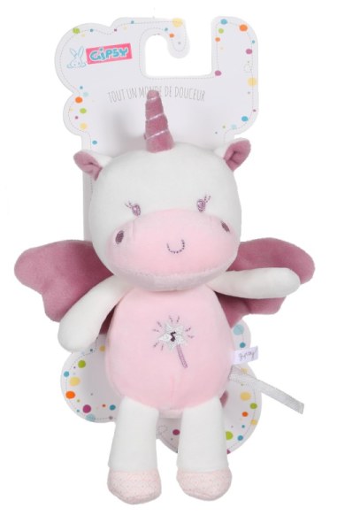 Gipsy Peluche mini musicale Licorne les ptits féeriques