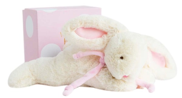 Doudou et Compagnie Peluche Lapin Bonbon Rose - 25 cm