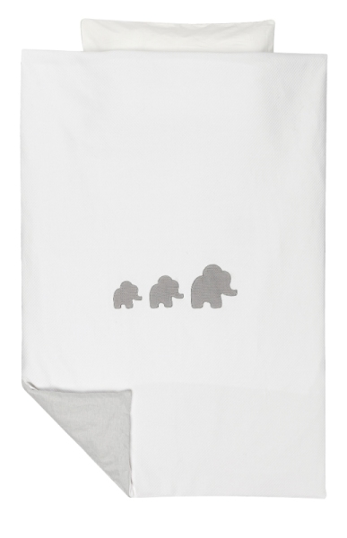 Nattou Housse de Couette Eléphant Tembo Blanche