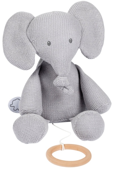 Nattou Peluche Musicale Eléphant tembo Tricot - 32 cm