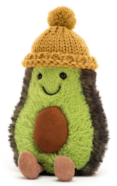 Jellycat Peluche avocat et son bonnet moutarde Livraison Gratuite 24 48h