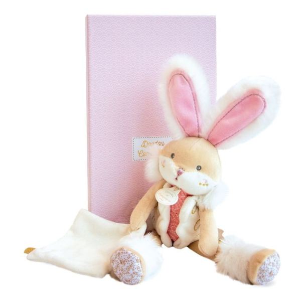 Doudou et Compagnie Peluche Lapin Rose Lapin de Sucre