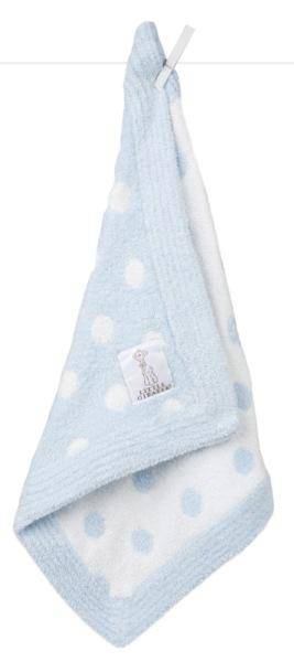 Little Giraffe Doudou Couverture Blanc Bleu Dolce Dot