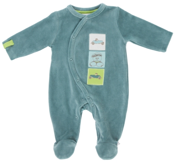 Noukies Pyjama Nouky Velours Vert - 3 mois