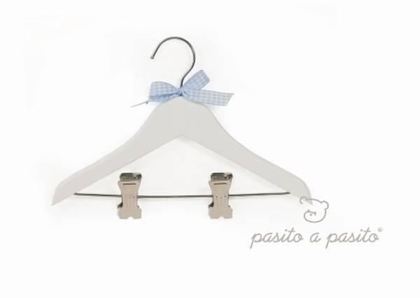 Pasito A Pasito Cintre Pinces Blanc et Bleu