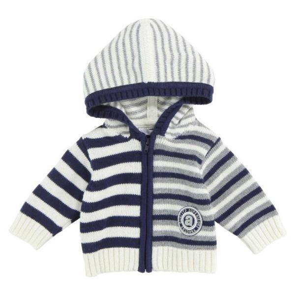 Absorba Gilet Zippé à Capuche Rayé Garçon 12 mois