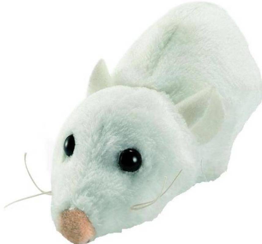 peluche souris blanche