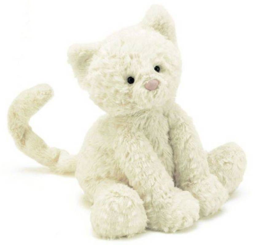 peluche chat blanc