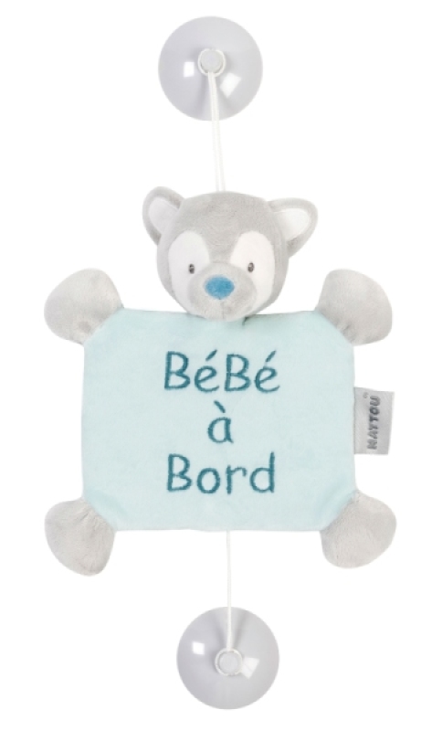 Nattou Bebe A Bord Loup Tiloo Doudouplanet Livraison Gratuite 24 48h