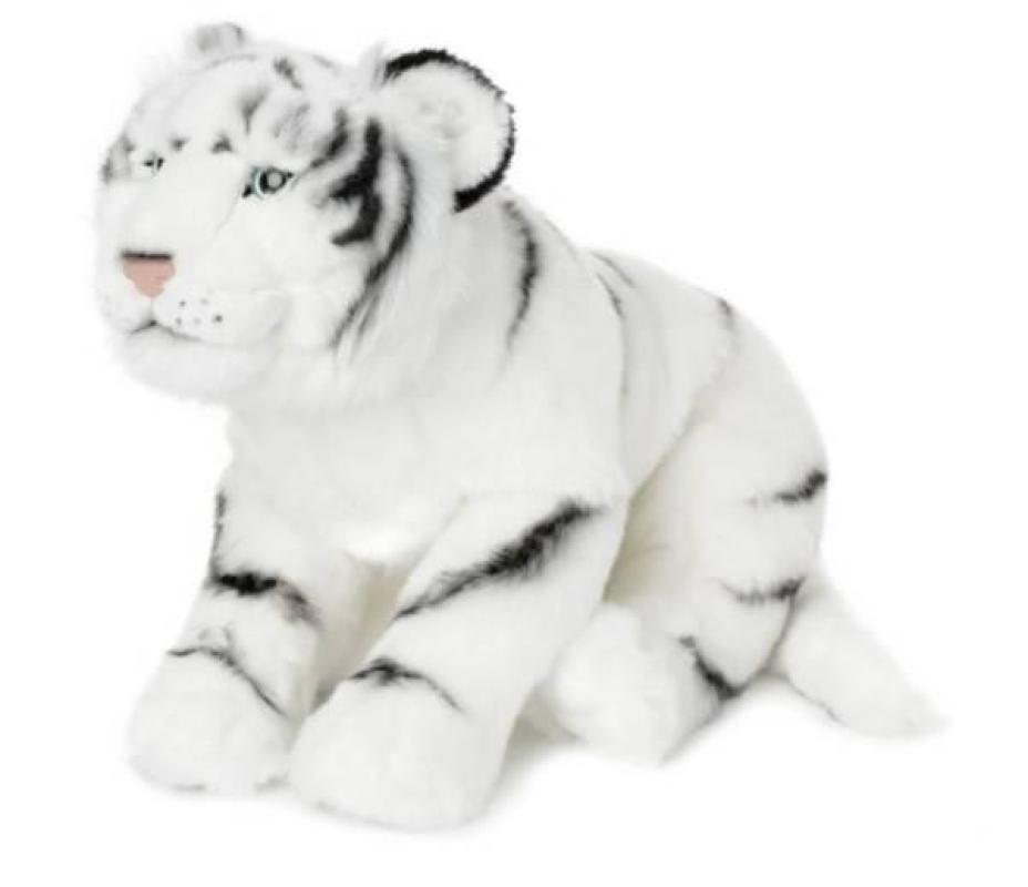 peluche tigre blanc