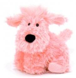 peluche chien rose