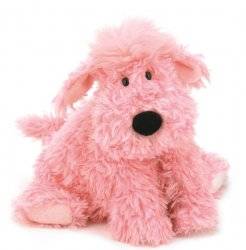 peluche chien rose